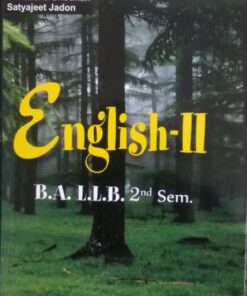 English II For B.A.L.L.B. 2nd Sem BY Shraddha chouhan, Satyajeet Jadon Amar Law Publications