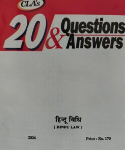 CLA,S 20 QUESTIONS & ANSWERS HINDU LAW 2026 CENTRAL LAW AGENCY