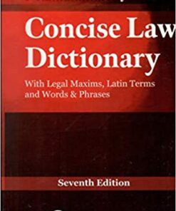 CONCISE LAW DICTIONARY WITH LEGAL MAXIMS,LATIN TERMS AND WORDS & PHRASES 7 TH EDITION by P RAMANATHA AIYAR (Author)