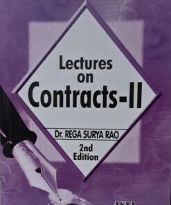 Lectures on Contracts - II Author – Dr. Rega Suriya Rao (2nd Edition)
