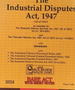 The Industrial Disputes Act, 1947 Universal Lexis Nexis Bare Act With Short Notes  2024