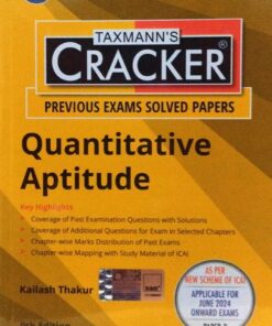 QUANTITATIVE APTITUDE CA FOUNDATION TAXMANNS CRACKER PREVIOUS EXAMS SOLVED PAPERS 9 TH EDITION KAILASH THAKUR APPLICABLE JUNE 2024 PAPER -3 CALCULATOR & SHORTCUT TRICKS ARE GIVEN