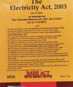 THE ELECTRICITY ACT 2003 UNIVERSAL LEXIS NEXIS 2024 BARE ACT WITH SHORT NOTES