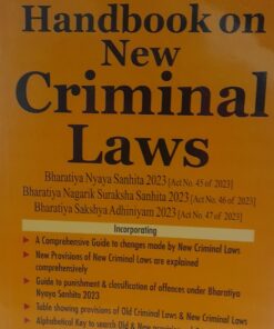 Handbook on New Criminal Laws Edition 2024 Taxmann's