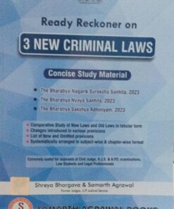 READY RECKONER ON 3 NEW CRIMINAL LAWS CONCISE STUDY MATERIAL SAMARTH AGRWAL BOOKS