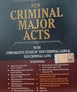 TAXMANN'S NEW CRIMINAL MAJOR ACTS 2024 with comparative study new criminal laws & old criminal laws