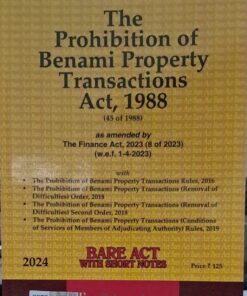 The Prohibitions Of Benami Propety Transactions Act, 1988 Bare Act  With Short Notes Universal Short  Notes Universal Lexis Nexis