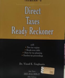 Direct tax ready reckoner  taxmann's dr vinod singhania 2025-26 & 2026-27