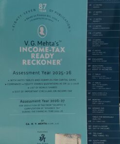 VG MEHTA'S INCOME TAX READY RECKONER ASSESSMENT YEAR 2026-27 CA N V MEHTA SHRI KUBER PUBLISHING HOUSE
