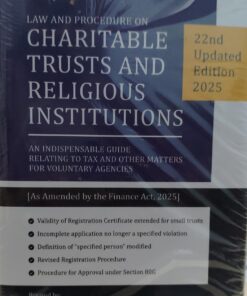 S RAJARATANAM'S LAW AND PROCEDURE ON CHARITABLE TRUSTS AND RELIGIOUS INSTITUTIONS 22 ND EDITION 2025 SNOW WHITE