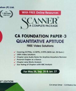 SCANNER CA FOUNDATION PAPER -3 QUANTITATIVE APTITUDE   CA AMAR OMAR CA RASIKA GOENKA  CA NISHANT KUMAR FOR  MAY 26 SEP.26 & JAN. 26 SHUCHITA PRAKASHAN ( P) LTD