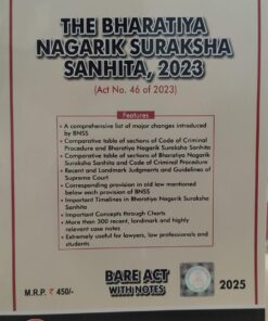 Bhartiya Nagrik Suraksha Sanhinta 2023 46 of 2023 Bare Act with short notes 2025 SAMARTH AGRAWAL BOOKS