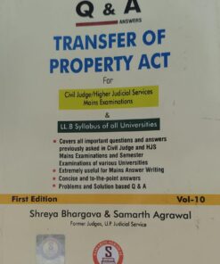 Q & A TRANSFER PF PROPERTY  ACT  SAMARTH AGRAWAL & SHREYA BHARGAVA SAMARTH AGRAWAL BOOKS