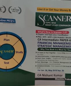 CA INTERMEDIATE PAPER -6 FINANCIAL MANAGEMENT AND STRATEGIC MANAGEMENT FOR JAN 26 MAY 26 & SEP 26 CA NISHANT KUMAR SHUCHITA PRAKASHA (P)LTD