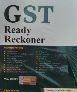 TAXMANN G S T READY RECKONER V S DATEY 27 TH EDITION OCTOBER 2025