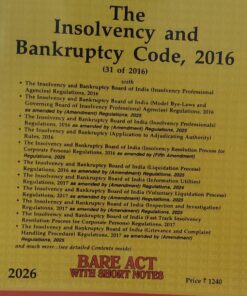 THE INSOLVENCY AND BANKRUPTCY CODE 2016 BARE ACT 2026 WITH SHORT NOTES LEXIS NEXIS UNIVERSAL