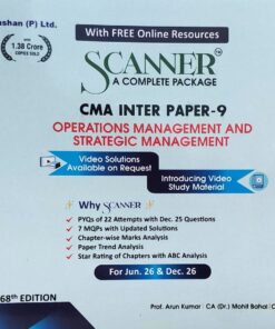 SCANNER CMA INTER PAPER-9 OPERATIONS MANAGEMENT AND STRATEGIC MANAGEMENT  FOR JUN 26 & DEC 26 68 TH EDITION SHUCHITA PRAKASHAN (P) LTD