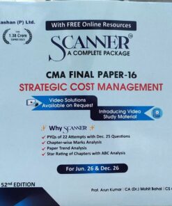 SCANNER CMA FINAL  PAPER-16 STRATEGIC COST  MANAGEMENT  FOR  JUN.26 & DEC 26 50ND EDITION SHUCHITA PRAKASHAN (P) LTD